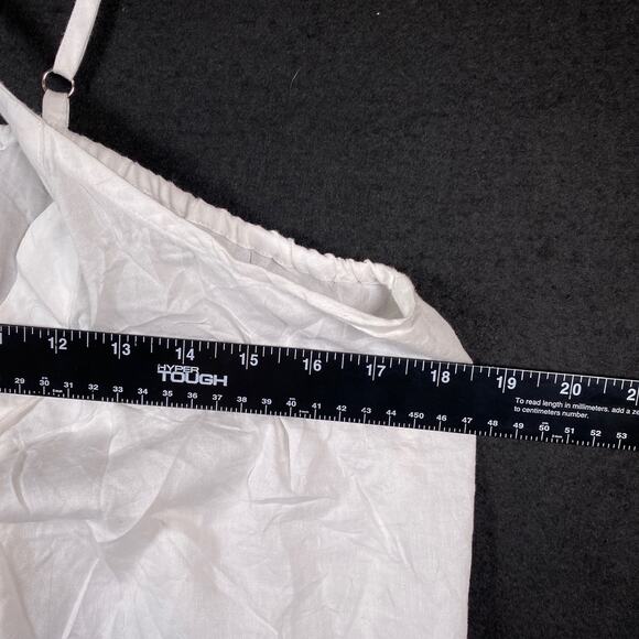 Athleta Womens Shirt White Breezy Tank Top Sleeveless VNeck 100% Cotton Large - Picture 4 of 12